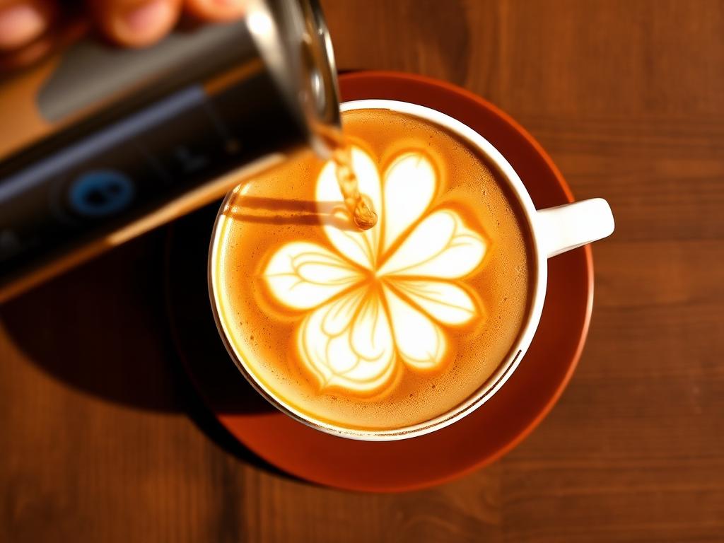 Latte art pour